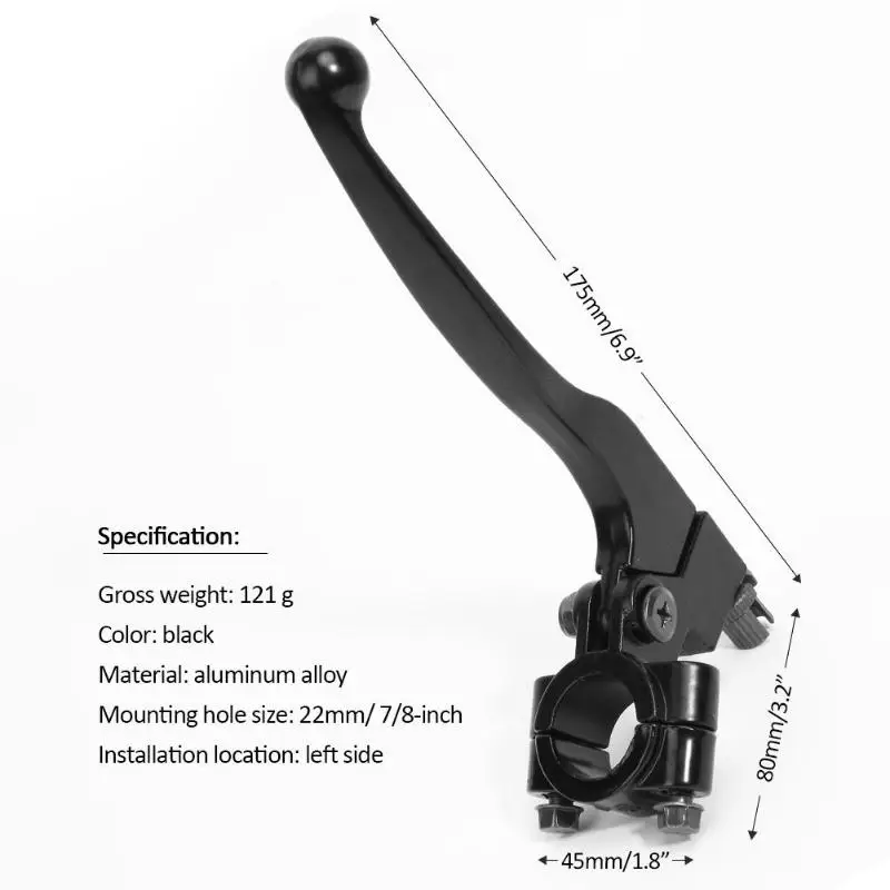 Универсальный рычаг сцепления алюминиевый левый 22 мм 7/8 дюймов руль для питбайк Мотоцикл ATV левая сторона тормоза аксессуары