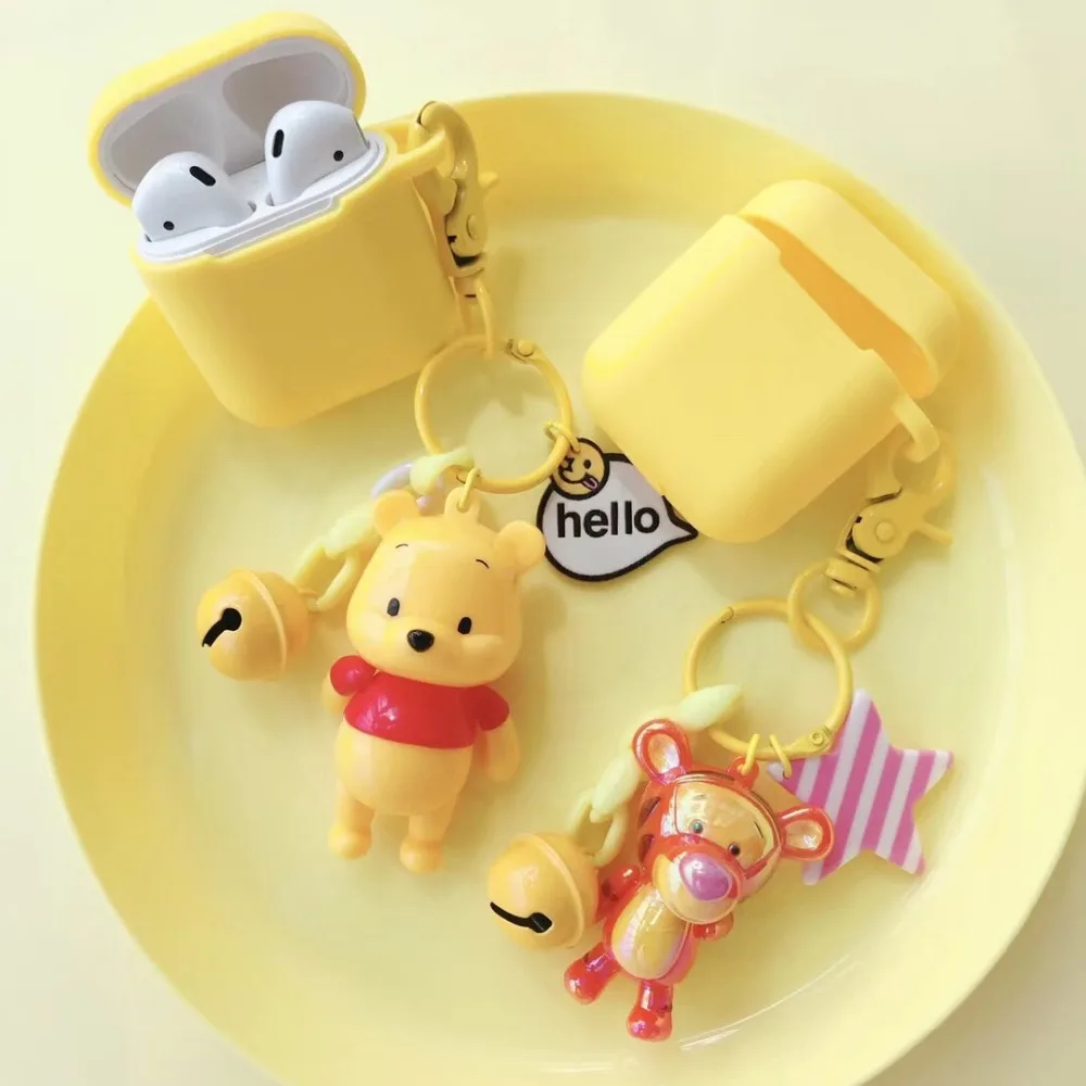 

Cartoon Donald Duck Mickey Keychain Silicone Case for Apple Applicable to Airpods Headset Charging box Bluetooth Headset Case