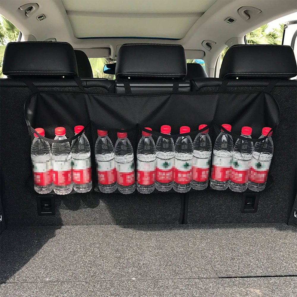 YOSOLO High Capacity Car Trunk Organizer Auto Seat Back Storage Bag Stowing Tidying Backseat Organizer Net Pocket Car-styling