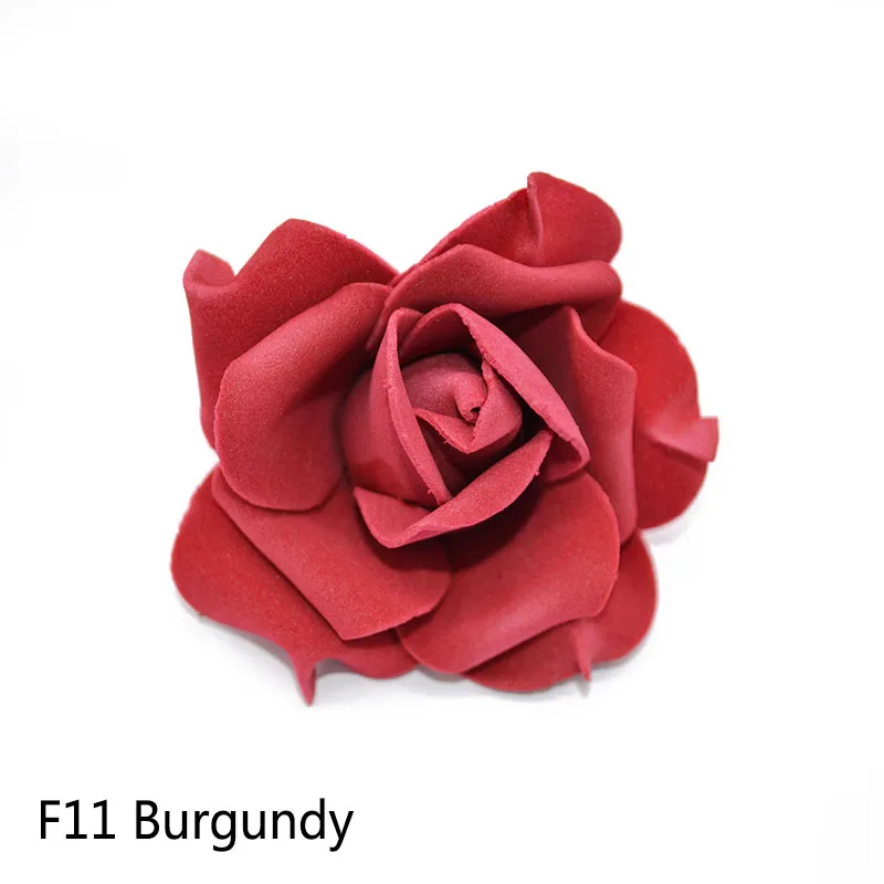 10 шт. 8 см PE поролоновые головки роз Искусственные цветы ручной работы DIY розы Букет для свадебного украшения искусственные цветы для скрапбукинга 8Z - Цвет: F11