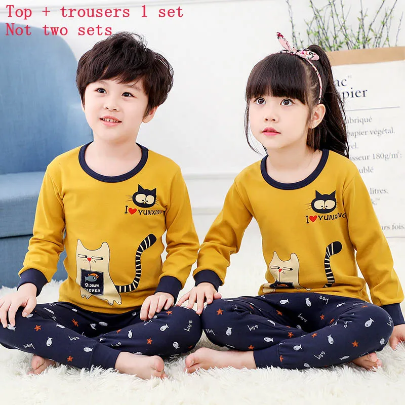 Children's Clothing Christmas Sets Boys Sleepwear Clothes Kids Pajamas Set Baby Girls Cotton Christmas Cartoon Pijamas Spring - Цвет: CWBM-XYX