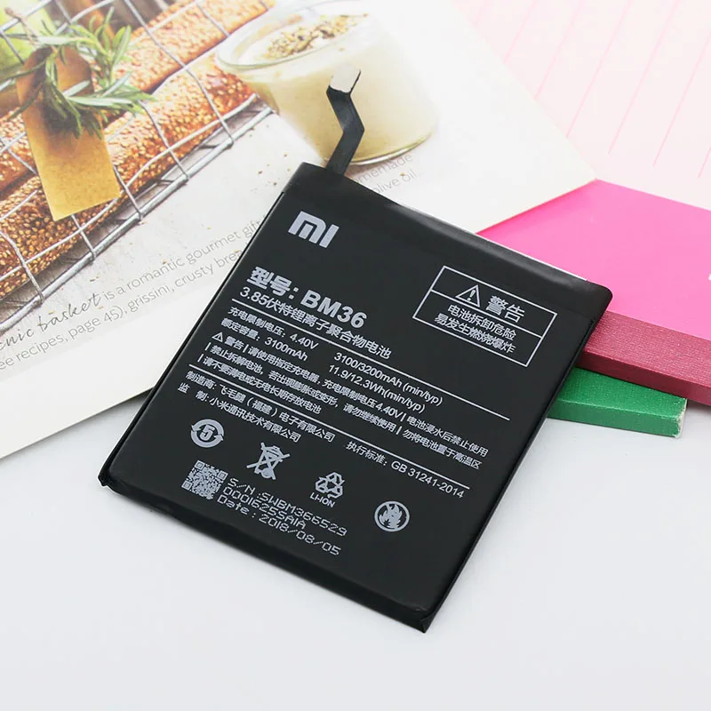 Оригинальная Аккумуляторная Батарея Xiaomi Φ BM36 3200 мАч для Mi 5S MI5S