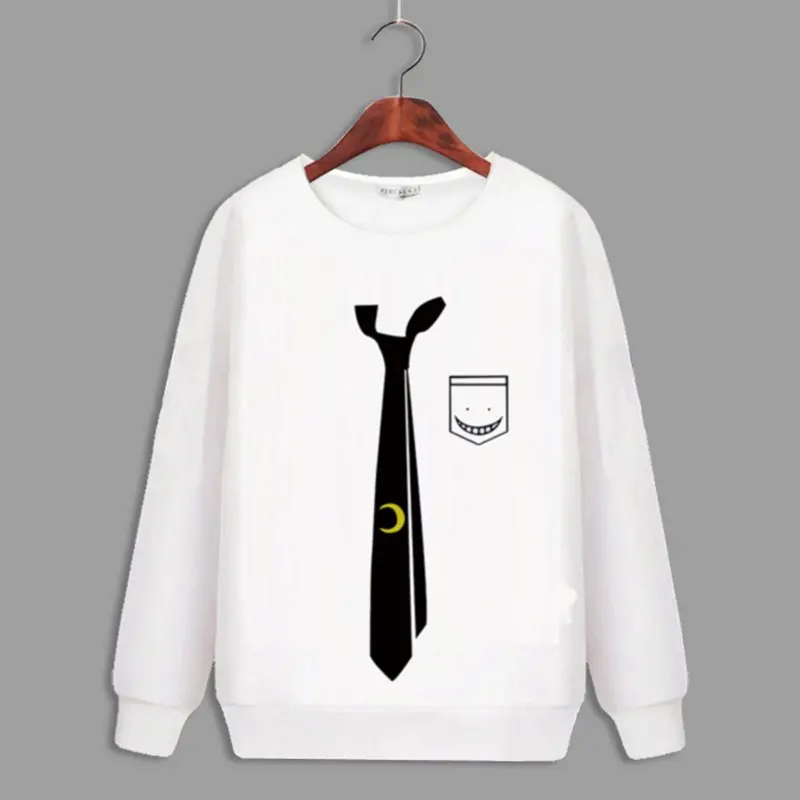 Koop Hot Anime Assassination Classroom Cosplay Kostuums Korosensei Lange Mouw Hoody Fleece Hoodies Leuke Print Tops Sweatshirts