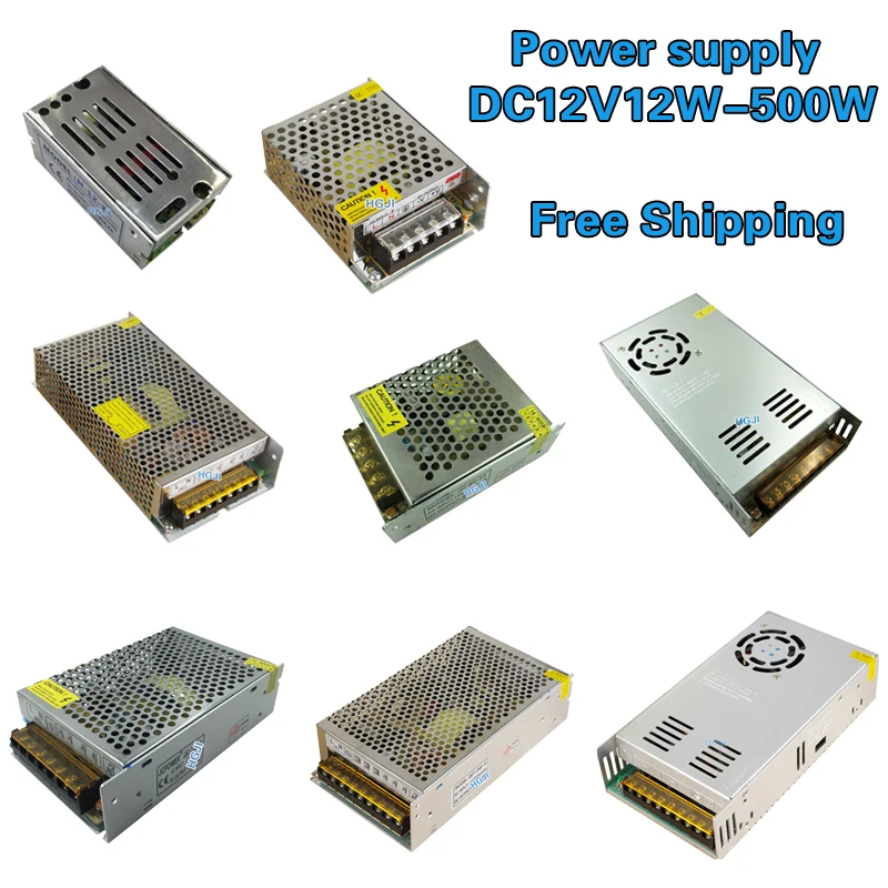 Бесплатная доставка Трансформаторы освещения DC12V1A 2A 3A 5A 8.5A 10A 15A 20A 30A 40A 12V60W 360W для