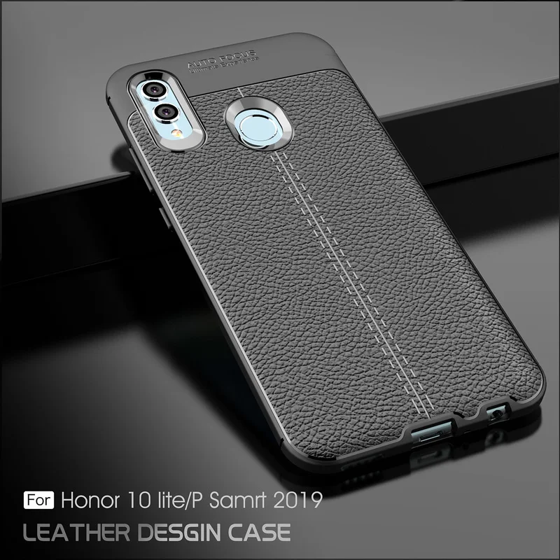 

Phone Case for Huawei P Smart 2019 Case on Huawei P Smart Cover Shockproof Soft TPU Litchi Pattern Funda for Huawei P Smart 2019