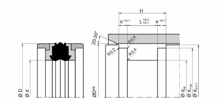 DAS 70X58/95X75 уплотнение двойного действия компактная часть