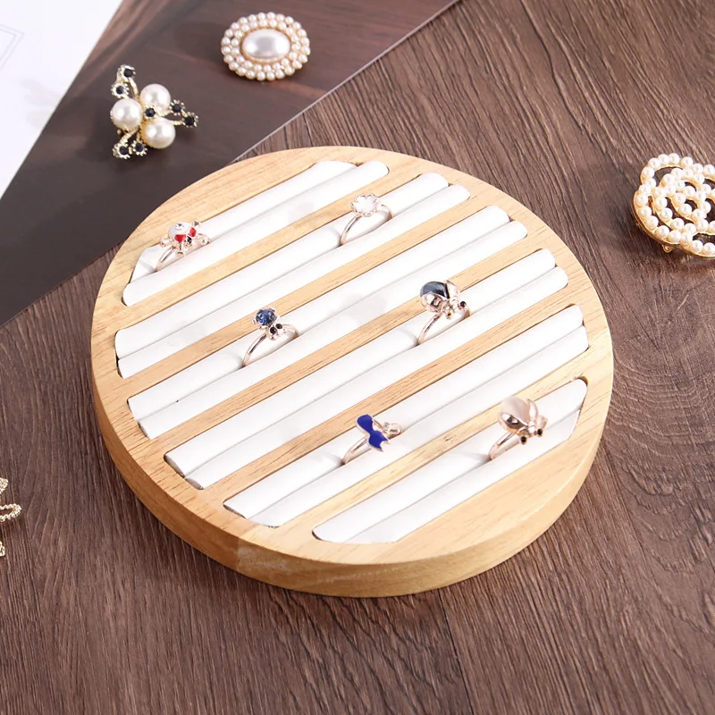 

Vintage Bamboo and Wood Jewelry Ring Tray Display Plate Ring Frame Jewelry Display Display Prop Ring Storage c
