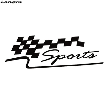 

Langru Car And Motorcycle Decals Car Styling Personalized Garland Decorated Sport Race Flag Car Stickers JDM