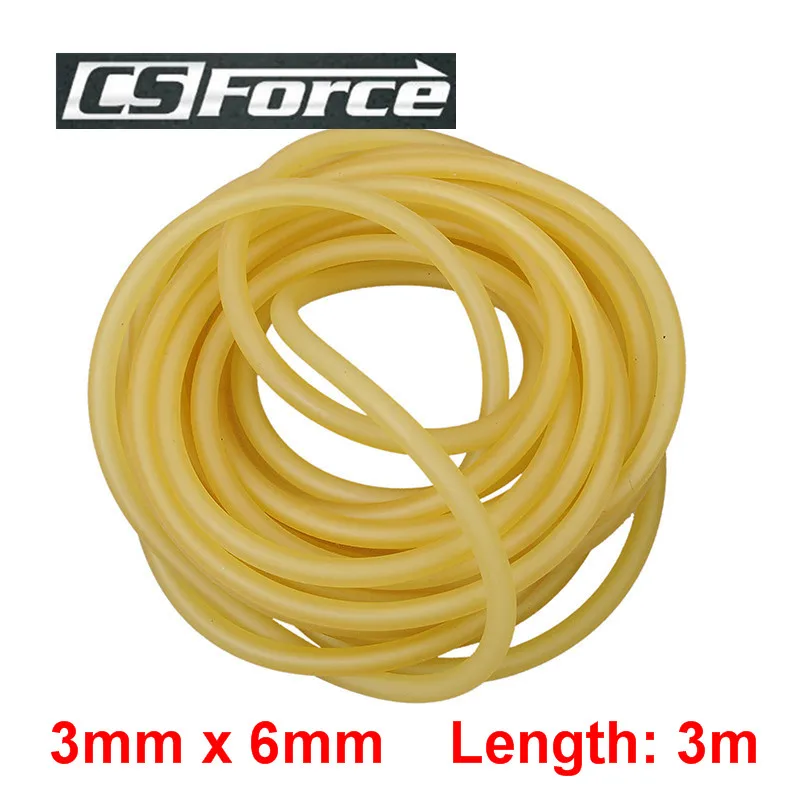 3mm x 6mm Natural Latex Slingshots Rubber Tube 3m Tubing Band for Hunting Catapult Elastic Part Fitness Bungee Equipment 3060