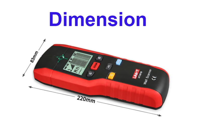 UNI-T UT387B Профессиональный настенный детектор тестер деревянный металлический кабель переменного тока Электрический провод искатель сканер точный инструмент обнаружения стены