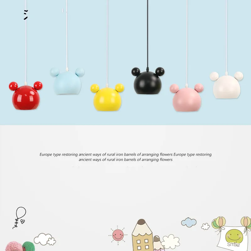 

Artpad Korean Children Room Loft LED Pendant Lamp Adjustment 4 Colours Light with Import Spray Paint 5W LED Bulb Included