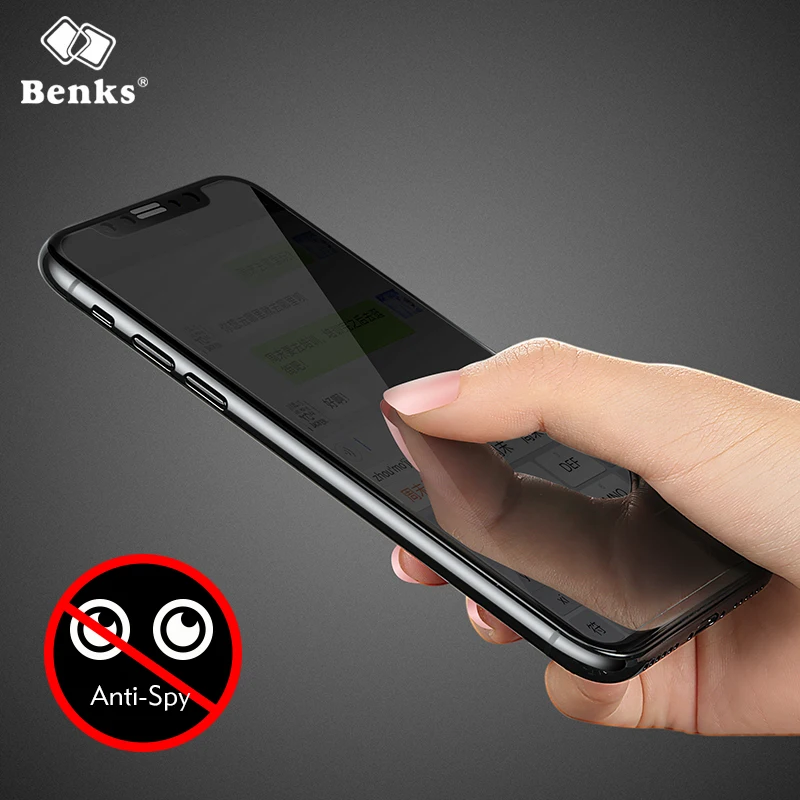 Для iPhone X стекло Benks KR + Pro конфиденциальности Анти шпион 3D полное покрытие из