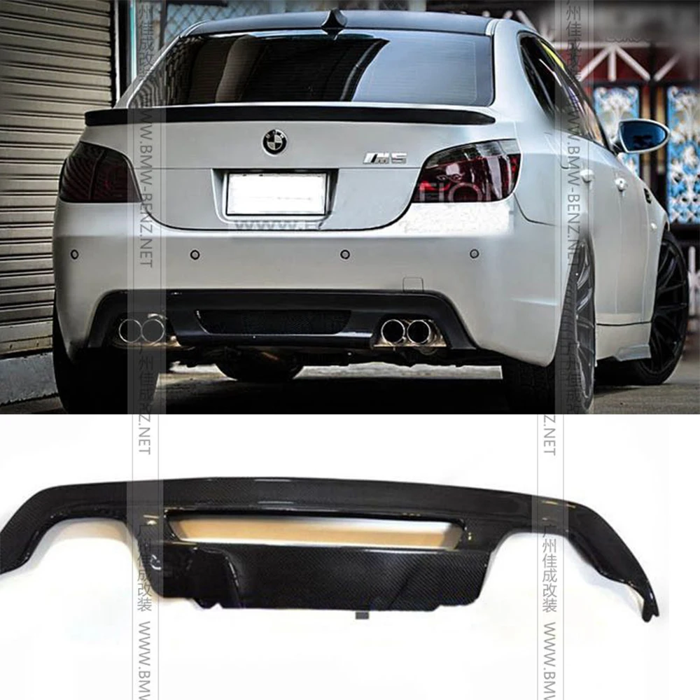 H Style Carbon Fiber Rear Diffuser Bumper Lip for BMW E60 M5 Bumper 5