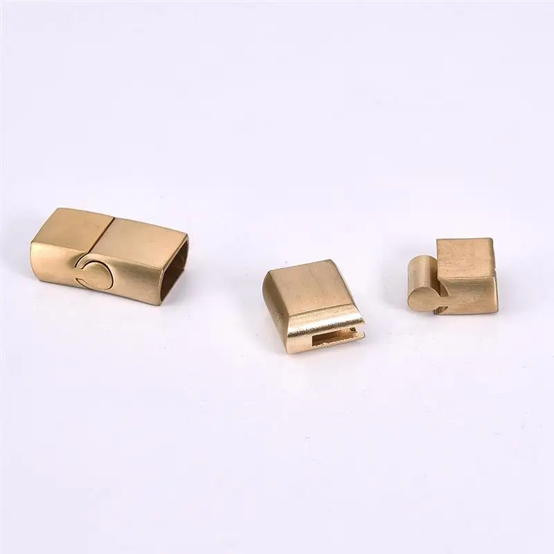 REVEW 20 PCS Leather Cord End Cap//Magnetic Clasp with Locking Mechanism Leather Rope Bracelet Buckle Rose Gold 4-20