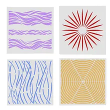 DIY торт ко дню рождения stencil квадратный пирог распылительная форма украшения печати SugarCraft Прямая поставка Mar29