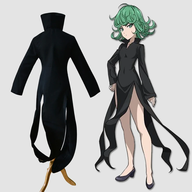Костюм для косплея Аниме One Punch Man черная Униформа Tatsumaki костюм на Хэллоуин