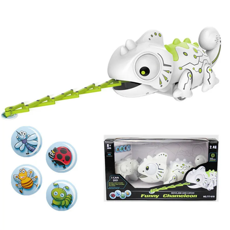 Marca de Controle Inteligente para Crianças Nova Remoto Camaleão Animal Estimação Robô Brinquedo Presente Aniversário Engraçado rc Animais 2020 2.4ghz 3 Cheap Animais e robôs por radiocontrole