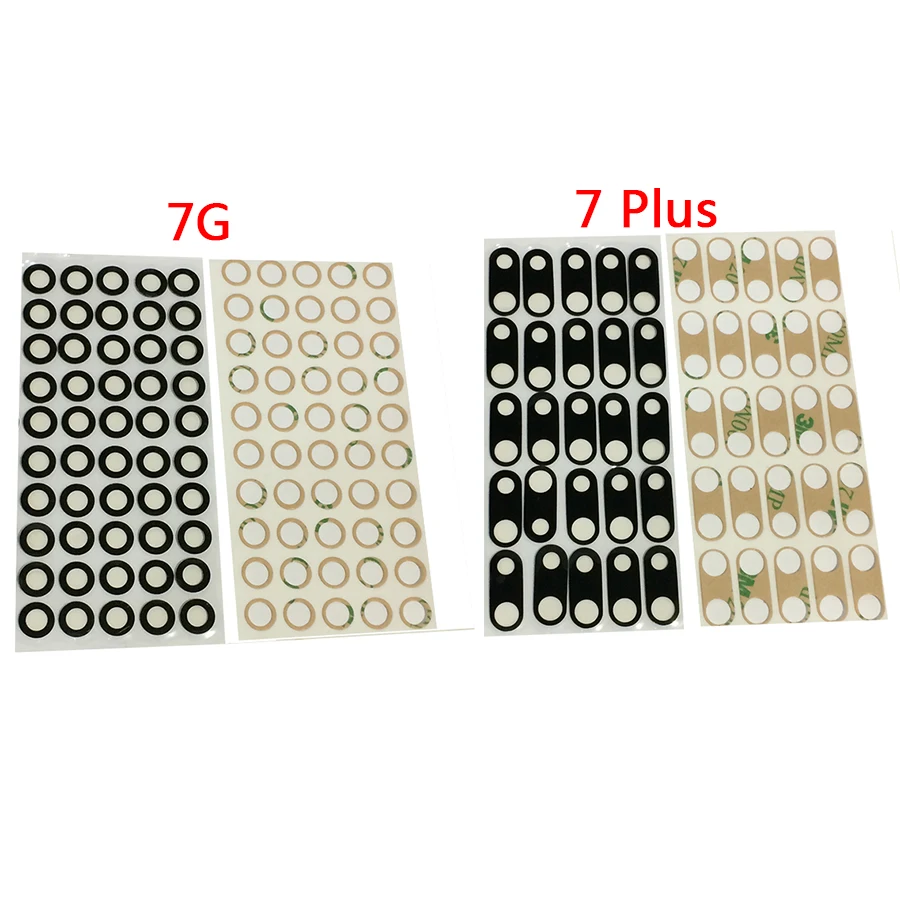 

50Pcs/lot High Quality Back Main Camera Glass Lens Cover Ring with Adhesive Sticker for iPhone 7 7 Plus Replacement Repair Parts