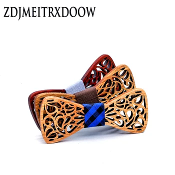 

New arrival Fashion Apparel Accessories Ties Boys Wooden Bow ties Kids Children Bowties Butterfly Cravat Wood tie