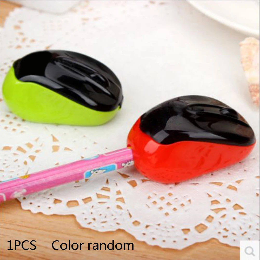 1 pcs Cute Creative Mouse Plastic Pencil Sharpener Mini Pencil Sharpener School Supplies Plastic Cutter