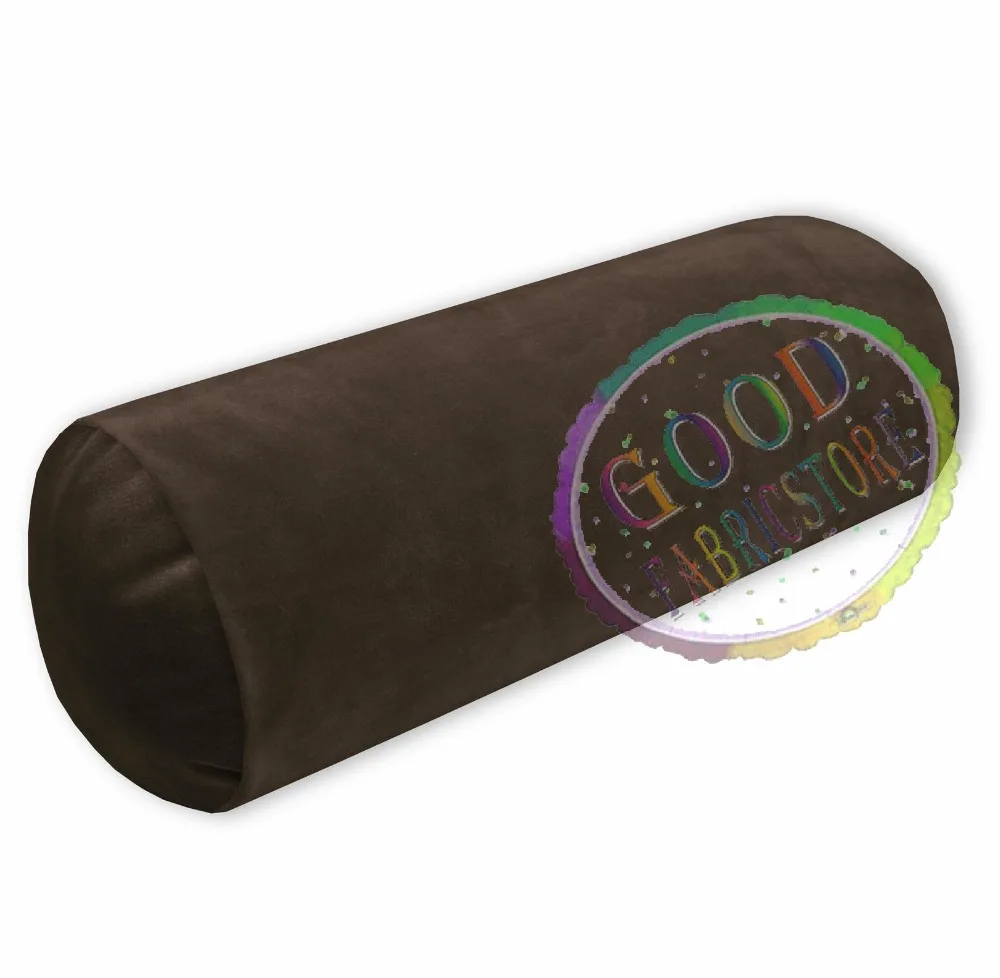 Mf09g Middle Brown Microfiber Velvet Style Bolster Case Yoga Bolster
