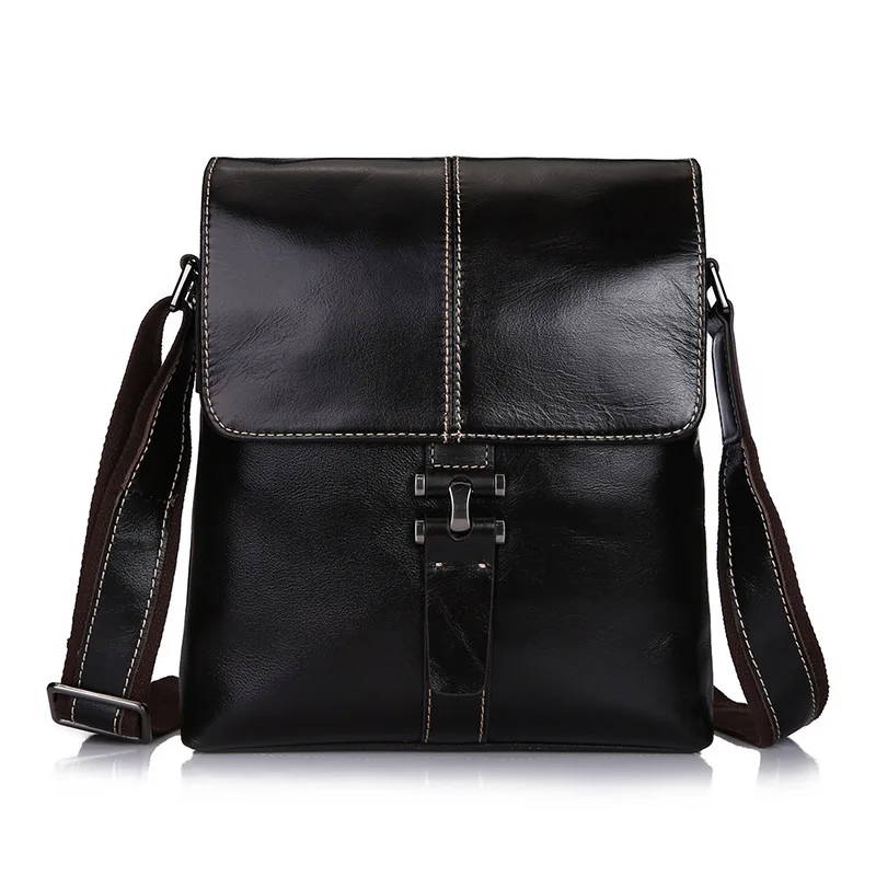 

2019 New Arrival Casual Fashion Men's Bag Genuine Leather Crossbody Bag Oil Waxing Cowhide Male Messenger Bags