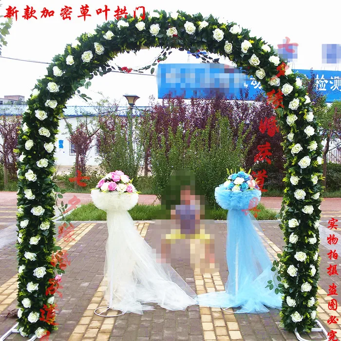 New full arch wedding flower door arches heart shaped flower silk