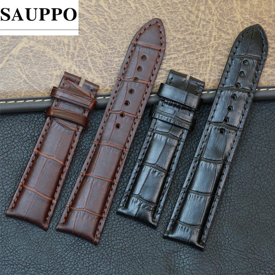 

SAUPPO The First Layer Calf Skin Leather Watch Strap suitable for Vacheron Constantin Wristband Sweatproof Bracelet