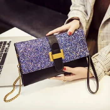 

Fashion Chain Women's Bag Brand Design Envelope Day Clutch Bag PU Leather Big Purses and Handbags Free Shipping