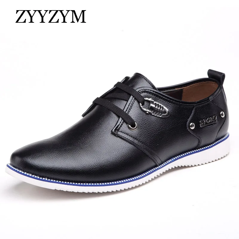 

ZYYZYM Men Casual Shoes Lace-up Style Spring Autumn New Split Leather Shoes Men 2018 New product