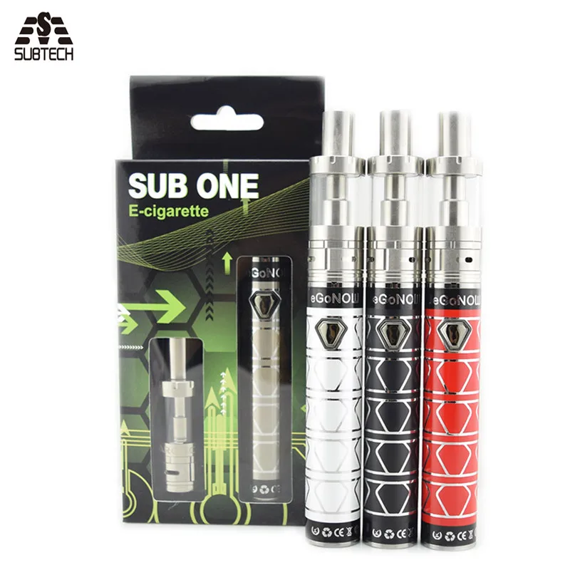 New sub one e cigarette kit 40w 2200mah ego now battery with BTC coil 0.5ohm sub ohm atomizer vape pen electronic cigarette