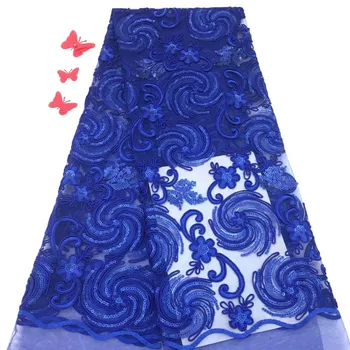 

Cassiel Sequins Nigerian Lace Fabric Dubai Embroidered French Tulle Lace Latest African Mesh Lace Fabric 2018 With Sequins