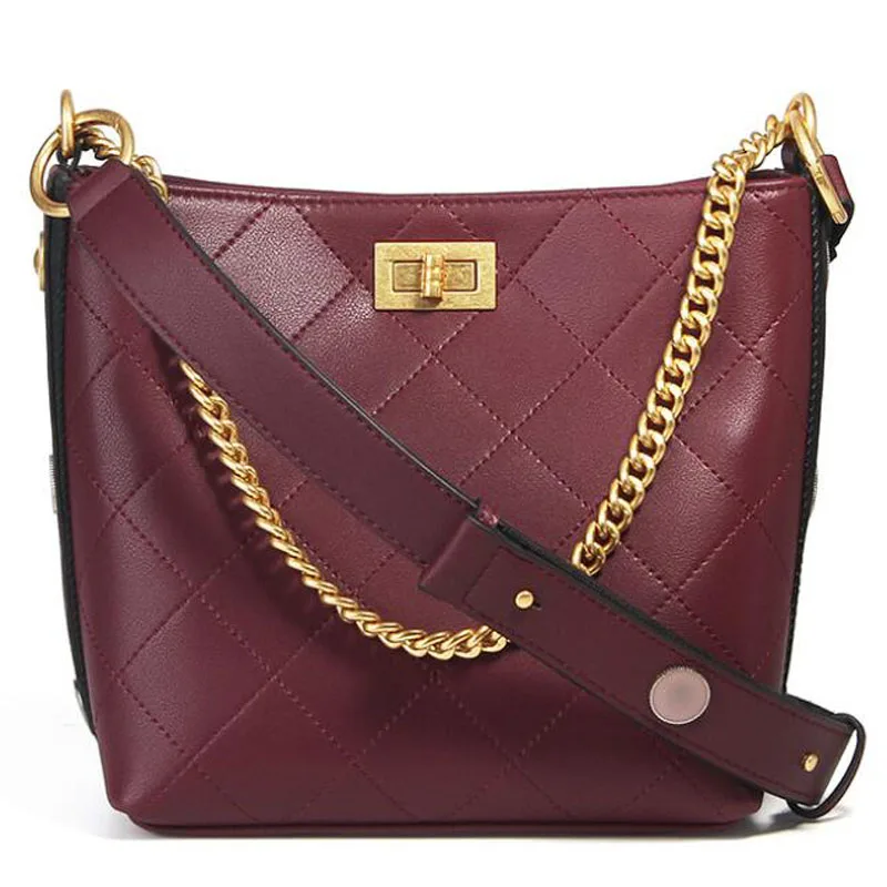 

Women's bag new leather Bucket bag fashion High capacity Leisure handbag shoulder bag Messenger bag Large style and Small style
