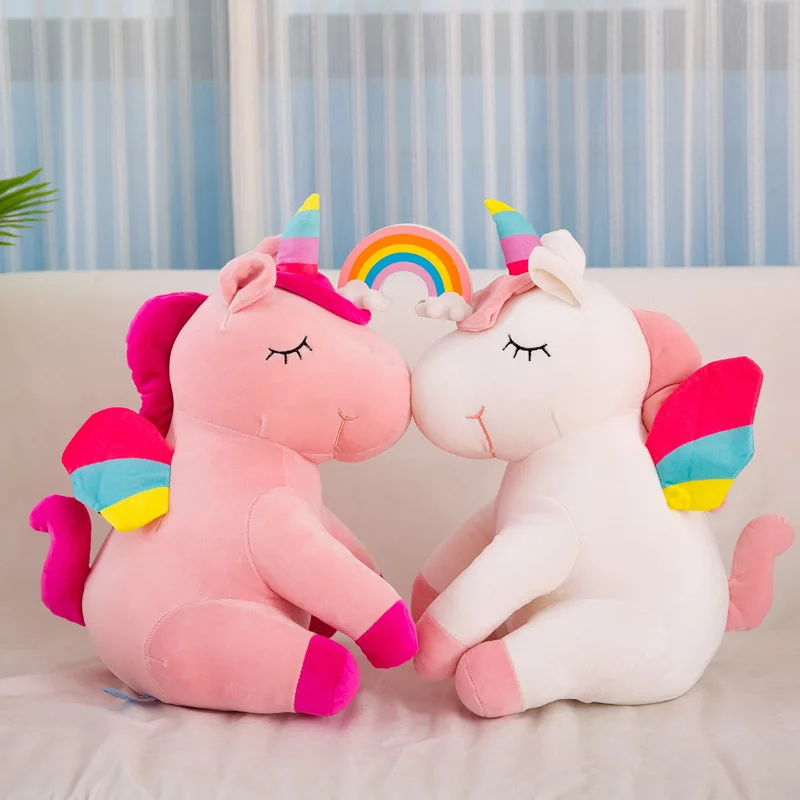 

25cm Lovely Unicorn Doll Toys Plush Stuffed Animals Rainbow Horse Kids Toys Baby Doll Appease Pillow Birthday Gift for Girls