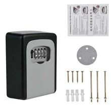 Outdoor Safe Key Box Key Storage Organizer Wall Mounted With 4 Digit Combination Password For People who often lost keys