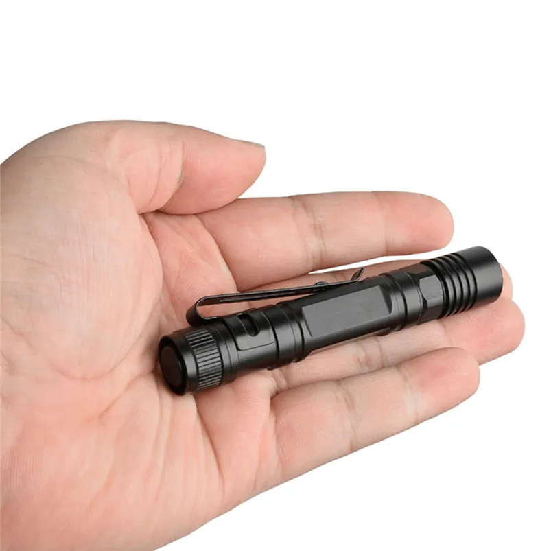 XPE LED Flashlight Clip Mini FlashLight Penlight Portable Pen Torch Lamp AAA Battery Torch Led Light Zaklamp 40MAY1006