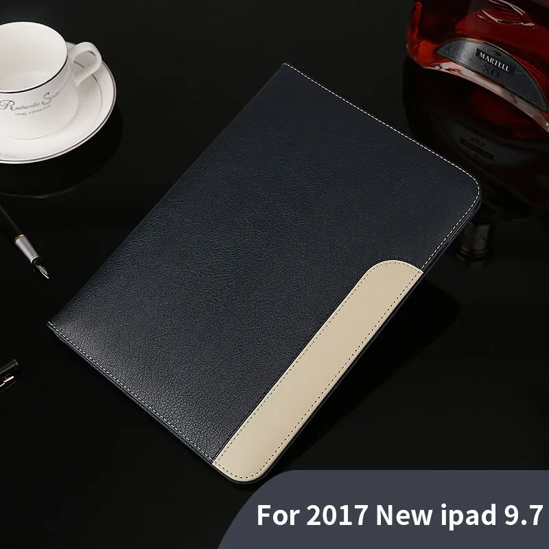Дюймов для iPad pro 10,5 12,9 дюймов роскошный стенд чехол для IPAD 9,7 Чехол ручной держатель ремень бизнес книга раскладушка Fundas - Цвет: For new ipad-01