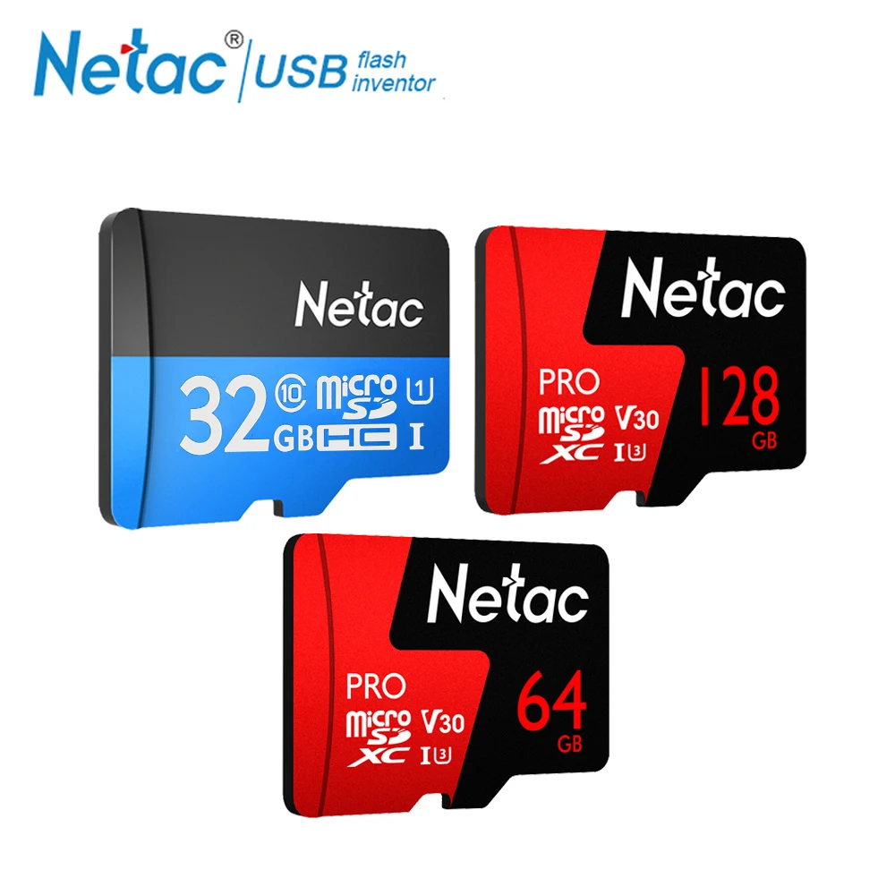 Netac класса 10 32 гб 64 гб, Micro SD карта, скорости чтения до 100 МБ/с. видео карта 16GB 128GB 256GB TF флэш-карта памяти для телефона Камера