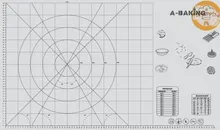 Super große größe 90×55 cm silikon gebäck arbeits matte mit skala antihaft kuchen-backen-werkzeug große silikon backblech