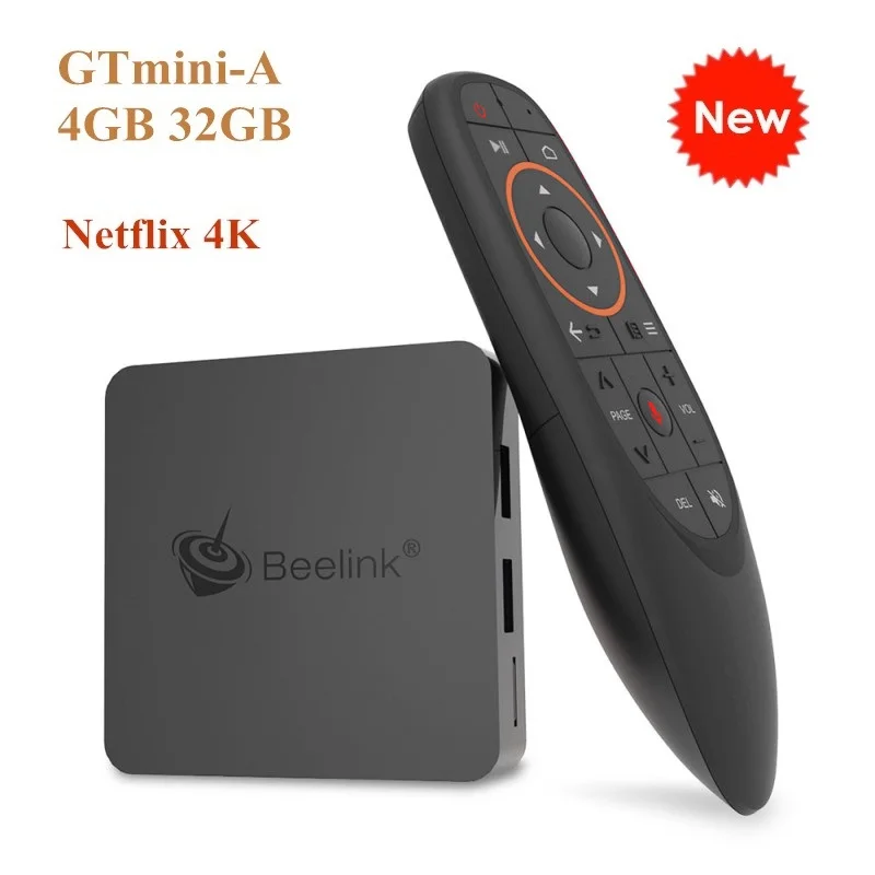 Мини смарт-ТВ-приставка Beelink GT1 Android 8,1 Amlogic S905X2 голосовой Пульт 2 ГБ/4 ГБ ОЗУ 32 ГБ/64 Гб ПЗУ смарт-приставка медиаплеер - Цвет: GTMINI A 4GB 32GB