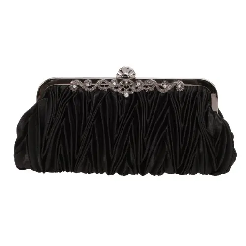 

Dinner one shoulder hand bride bridesmaid wedding dress bag black