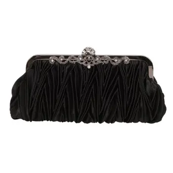 

Dinner one shoulder hand bride bridesmaid wedding dress bag black