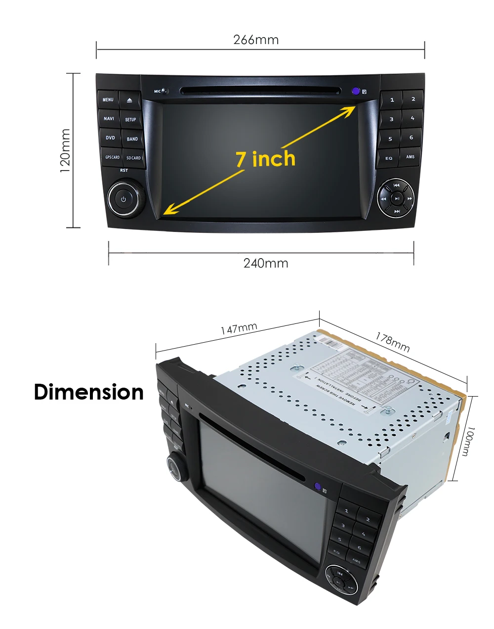Excellent Android Car DVD radio for Mercedes Benz W211 W463 W209 W219 2002-2009 Support Mirror link video output  wifi DVR Reverse Camera 4