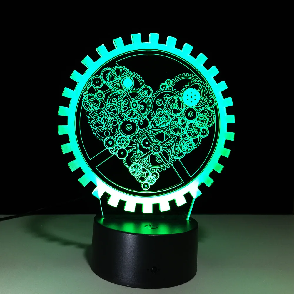 

New Bluetooth speaker Heart-shaped 3d Colorful lamp remote control touch Bluetooth audio available creative Gifts send lover A92