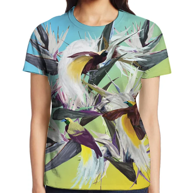 Dutrodu Fashion Womens Birds Of Paradise Final Custom Full Print Dutrodu Fashion Womens Birds Of Paradise Final Custom Full Print Sublimation Digital Short Sleeve 100