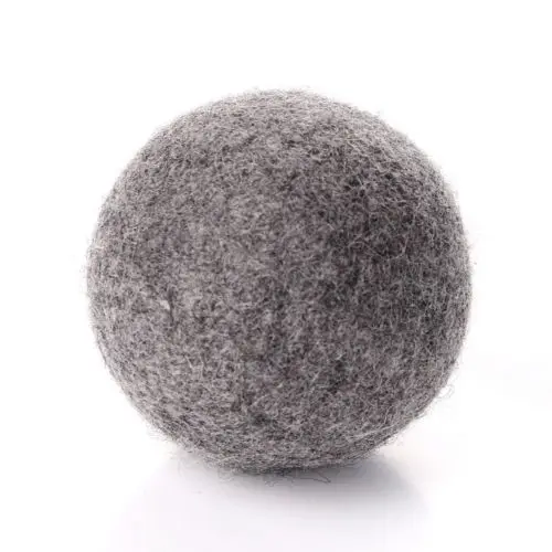 Hot Sale 6 Pack Wool Dryer Balls Natural Fabric Reusable Laundry Softener Alternative Felt Ball Cotton Bag