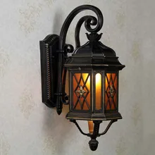 Европейские уличные водонепроницаемые Настенные светильники американского ретро ландшафтного освещения, садовая лампа, балкон, ресторан, сад LU810929