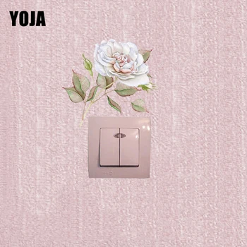 

YOJA Switch Sticker Artistical Colorful Simple Rose Plant Fashion Flower Design Home Decorative Wall Decal PVC 13SS0065