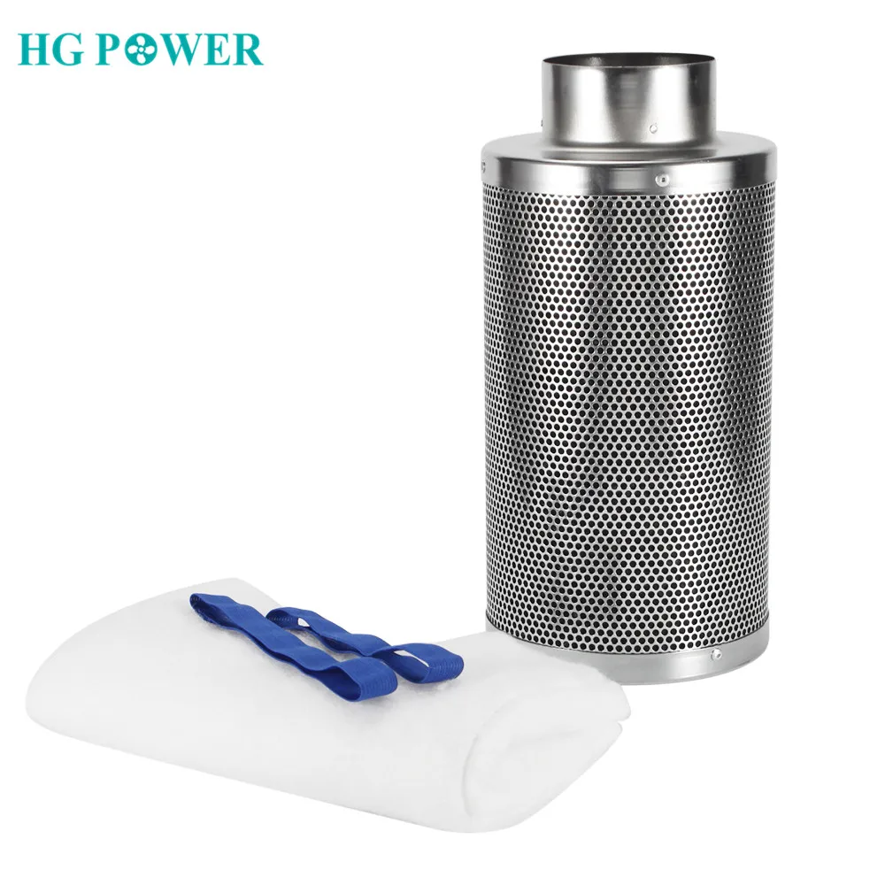 4'' 6''Carbon Filter Air Purifier for Inline Fan Hydroponics Greenhouse Indoor Gardening Grow Tent Ventilation Green Ecofriendly