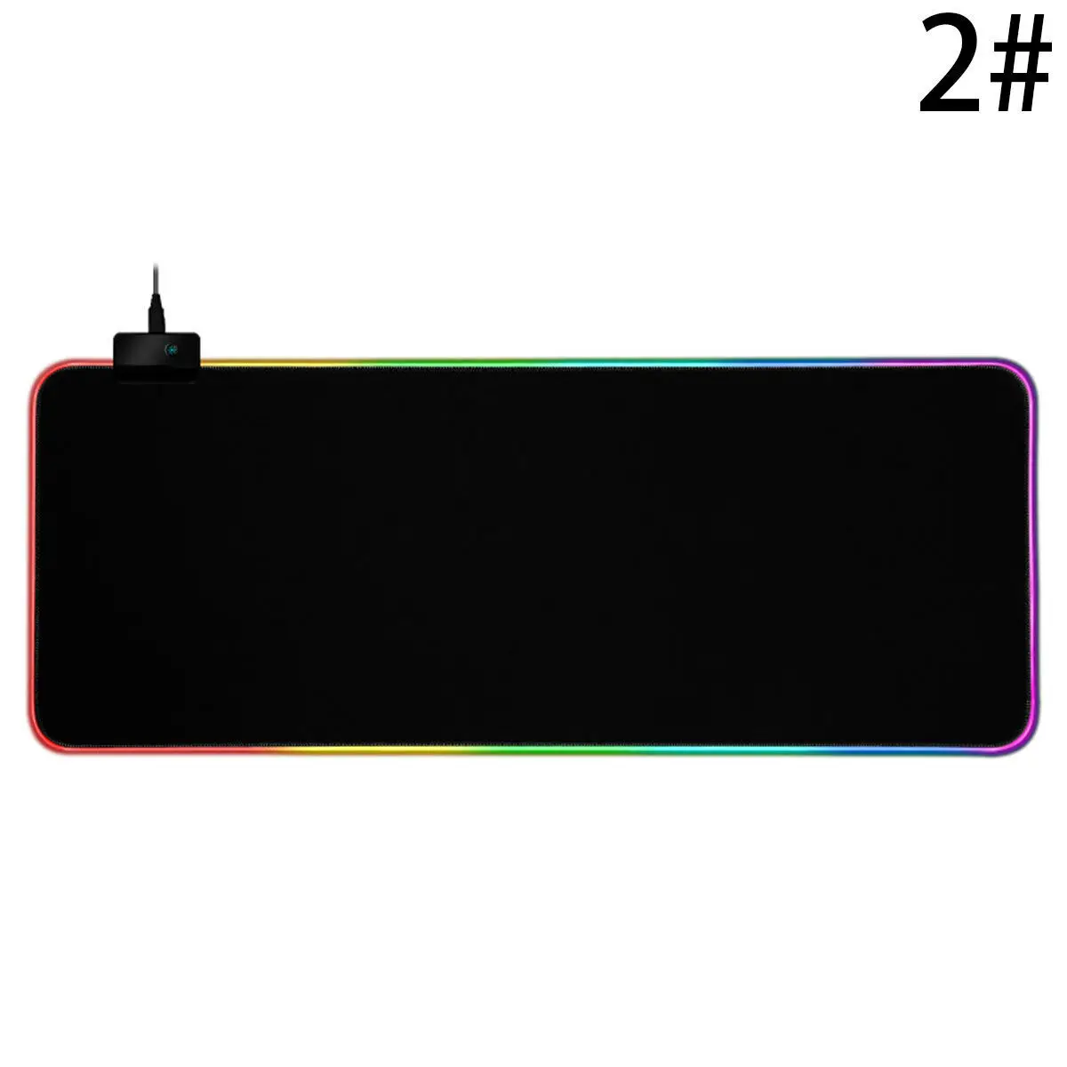 Супер креативный RGB большой освещенный игровой коврик для мыши удобный натуральный резиновый подсвечиваемый нескользящий Настольный коврик - Цвет: 800mm X 300mm